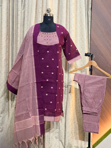 9301 - Kurti with pant and Duppatta ( Mangalagiri )