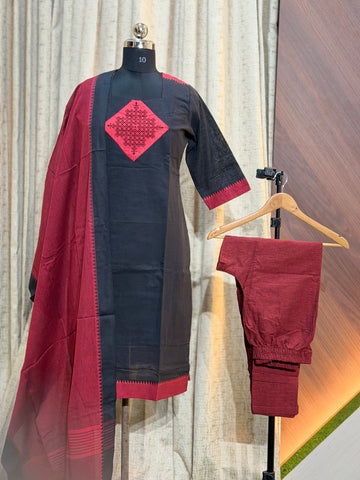 9302 - Kurti with pant and Duppatta ( Mangalagiri )