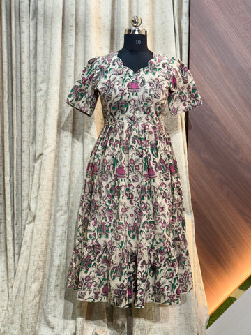 9378  - Kalamkari  Frock