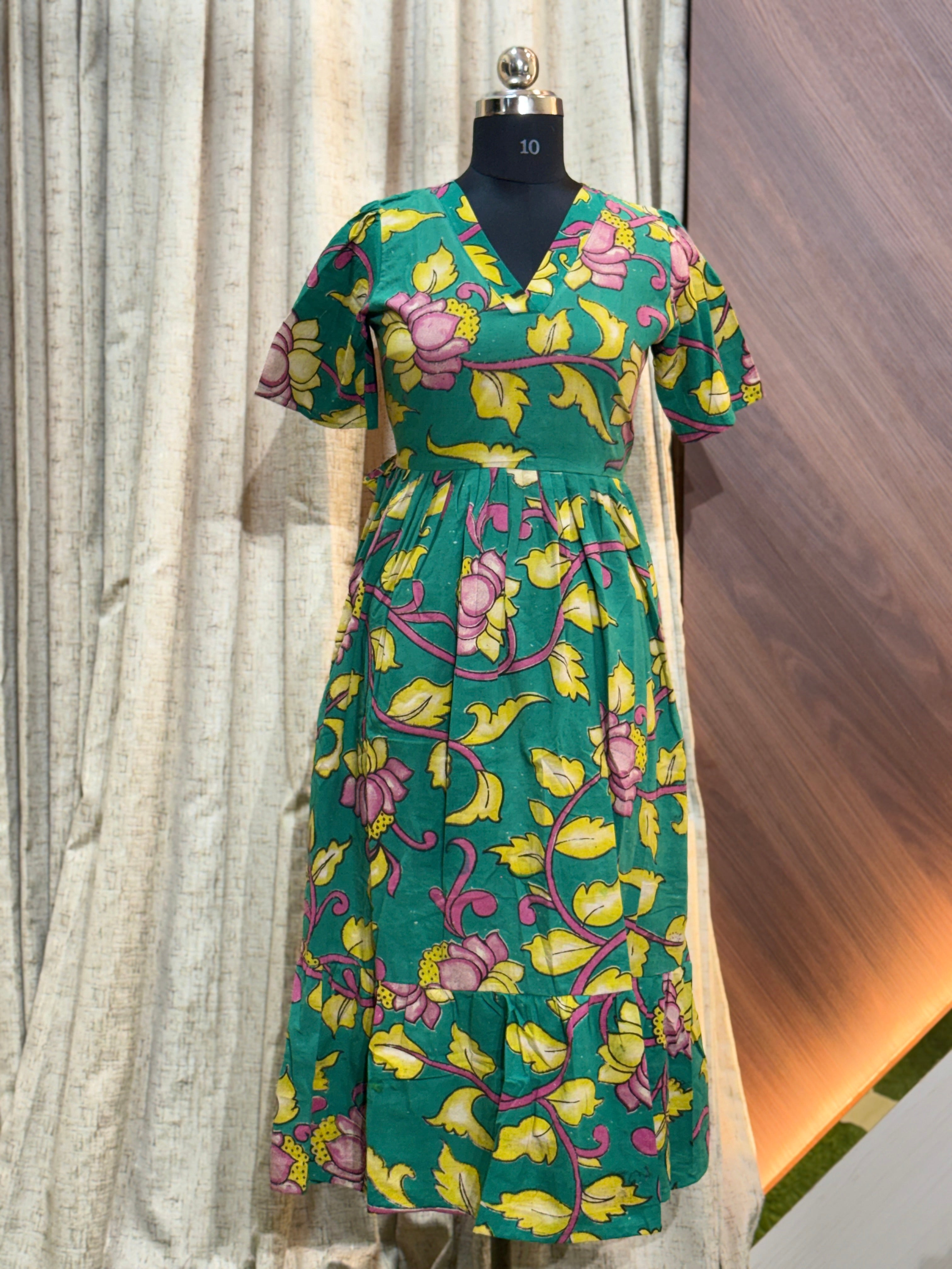 9377  - Kalamkari  Frock