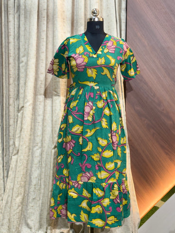 9377  - Kalamkari  Frock