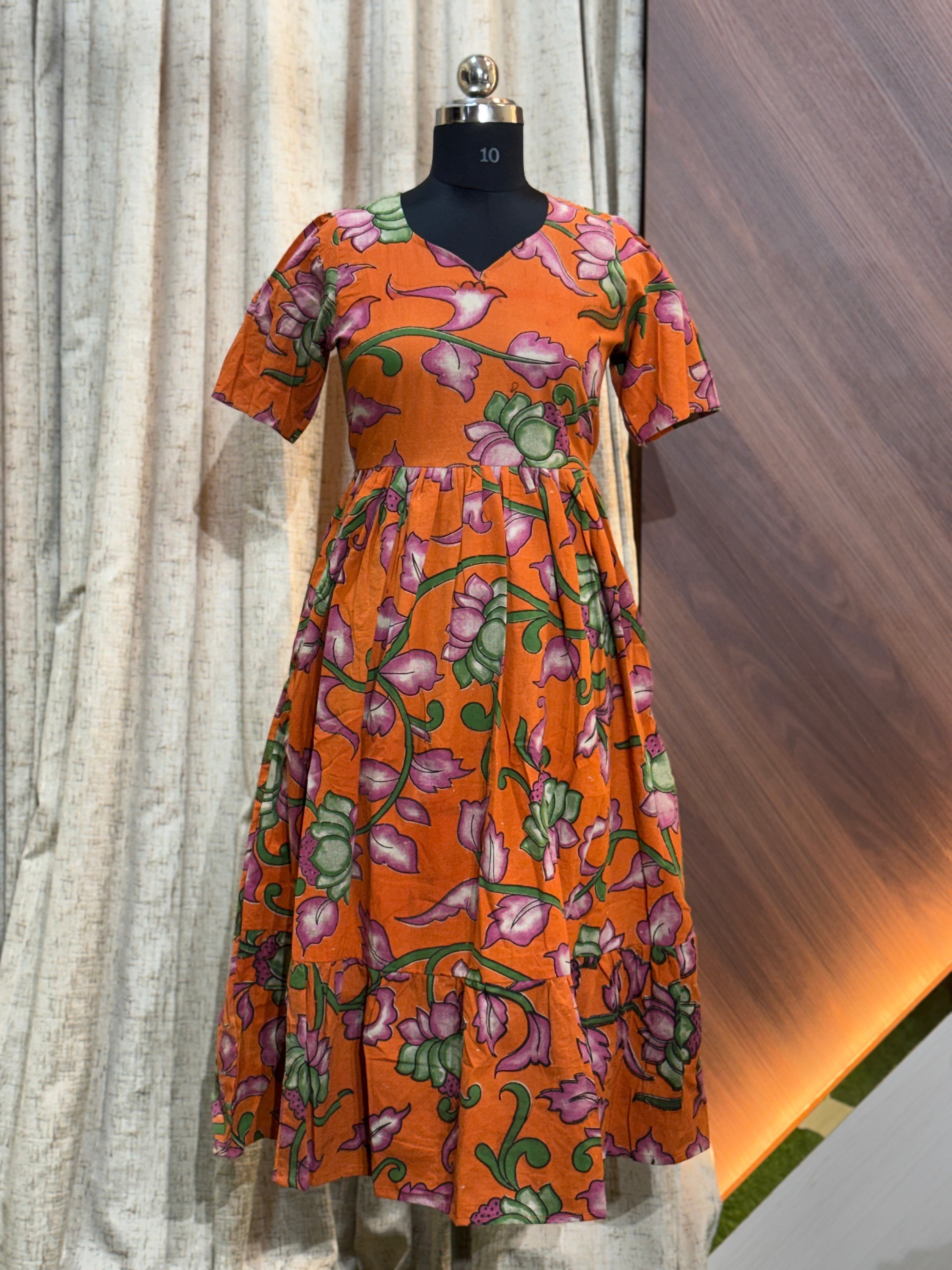9379  - Kalamkari  Frock
