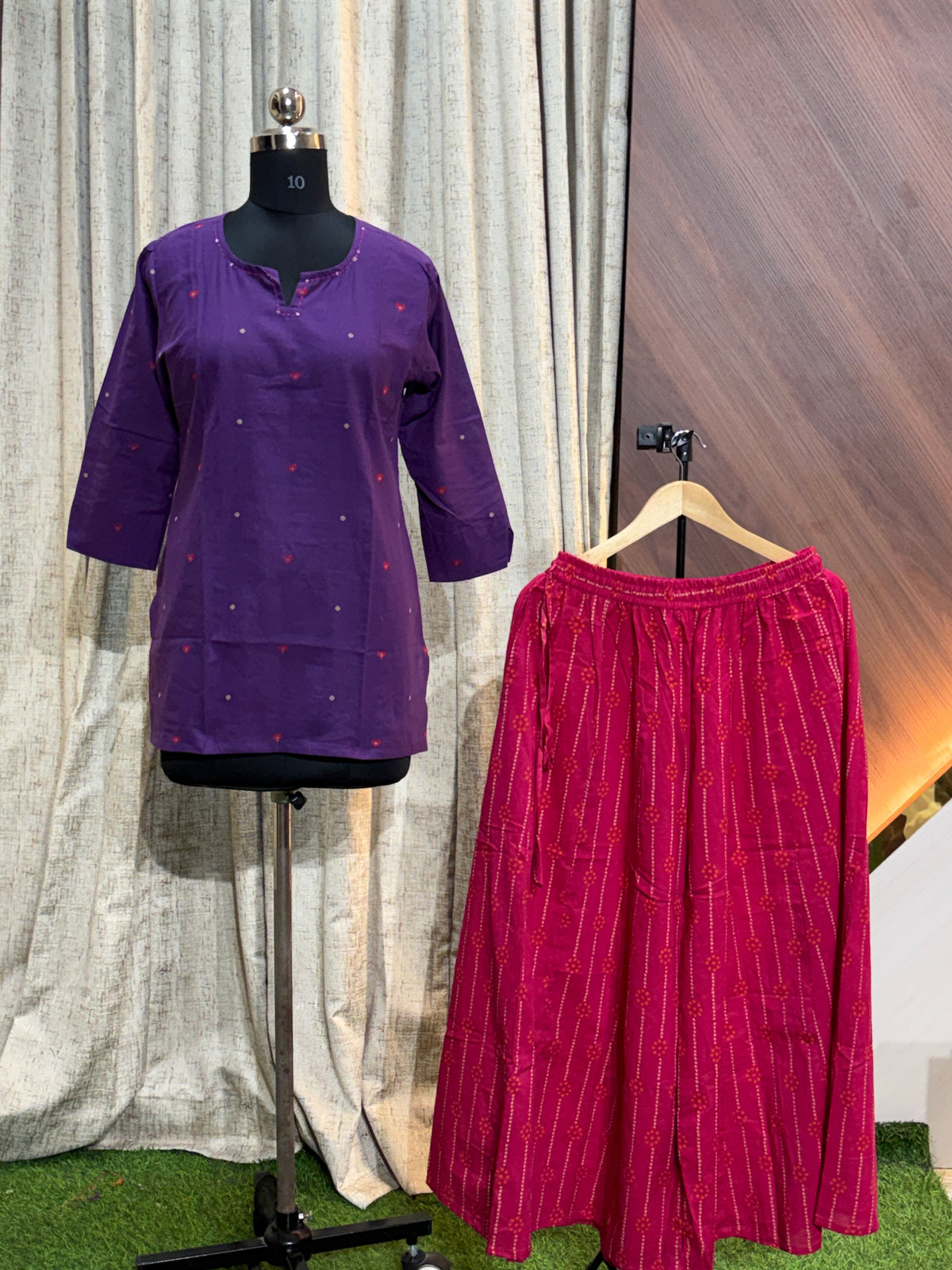 S201 - Elephant Palazzo with Short Kurti