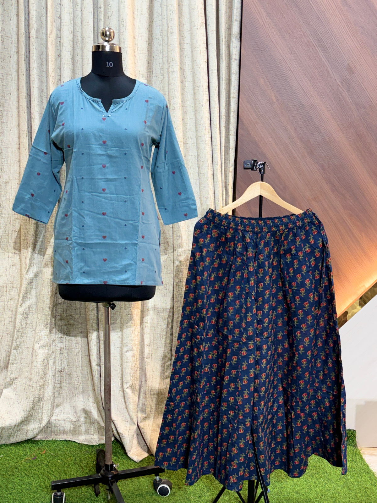S205 - Elephant Palazzo with Short Kurti