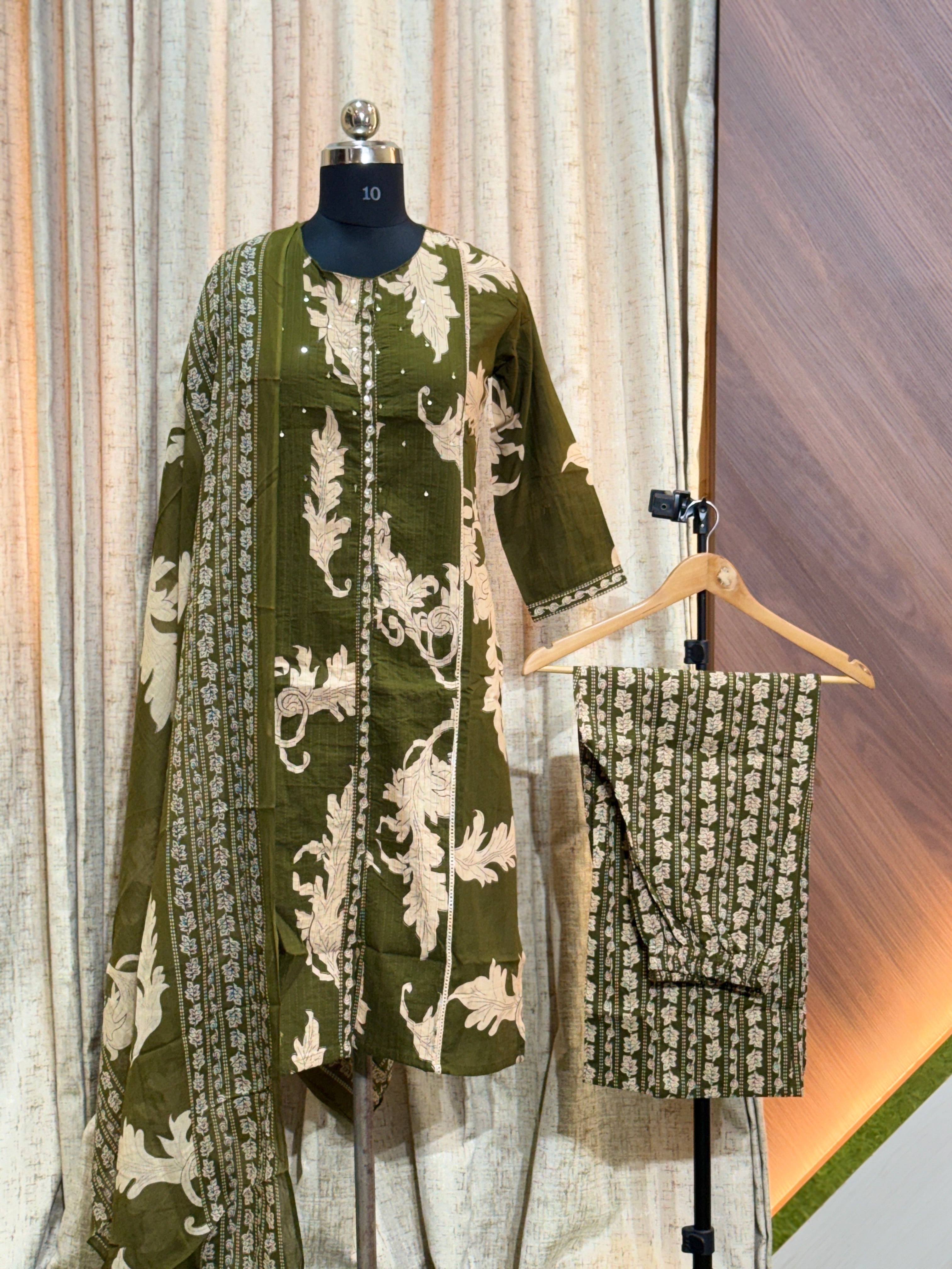 9558  - Cotton 3pc Kurta Set