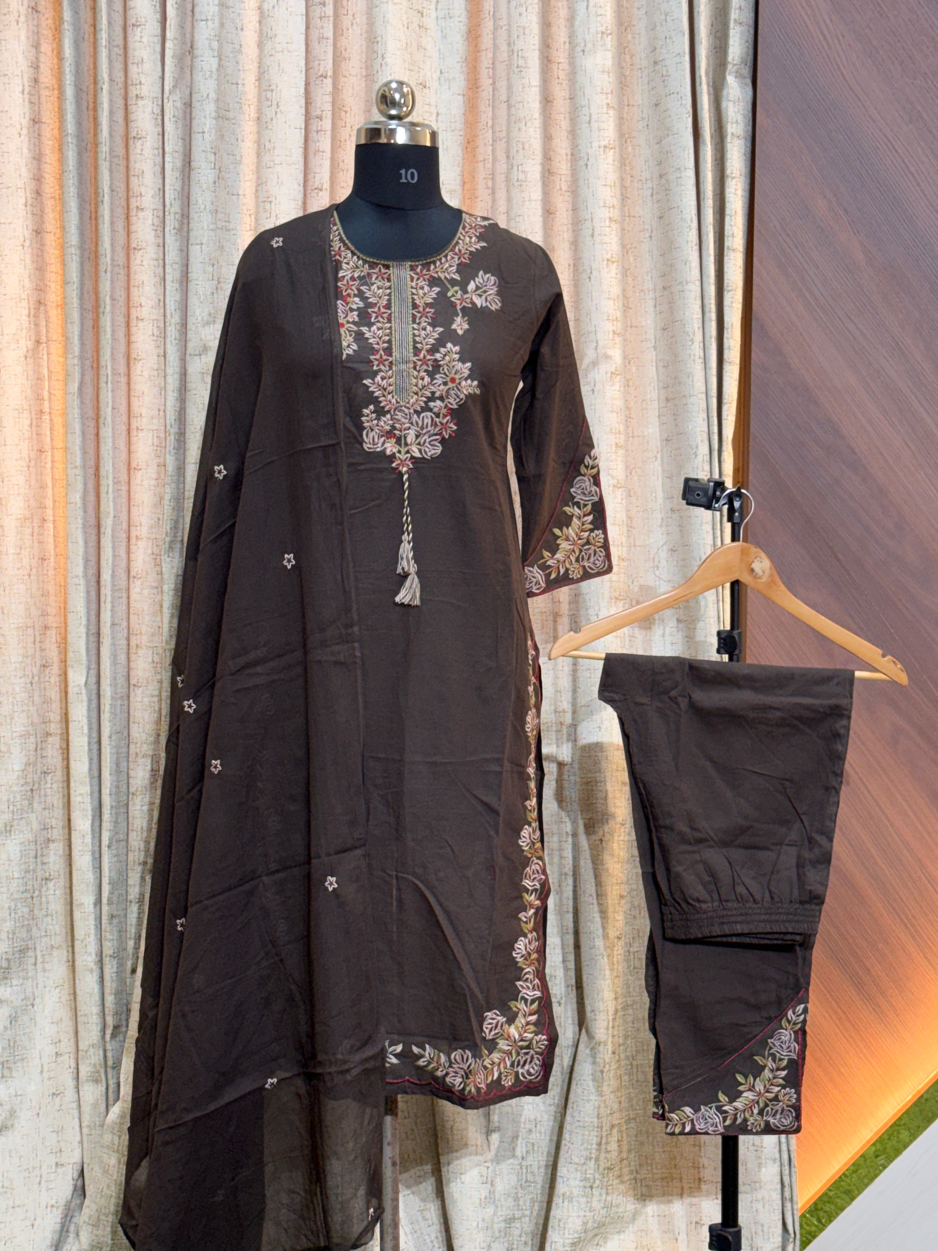 9567  - Cotton 3pc Kurta Set
