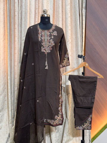 9567  - Cotton 3pc Kurta Set