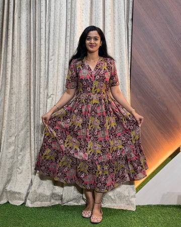 9644 - Kalamkari  Frock