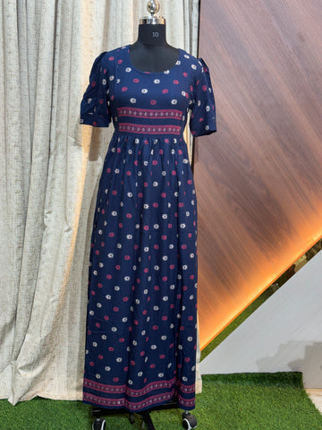 S267  - Frock Style Border Maxi