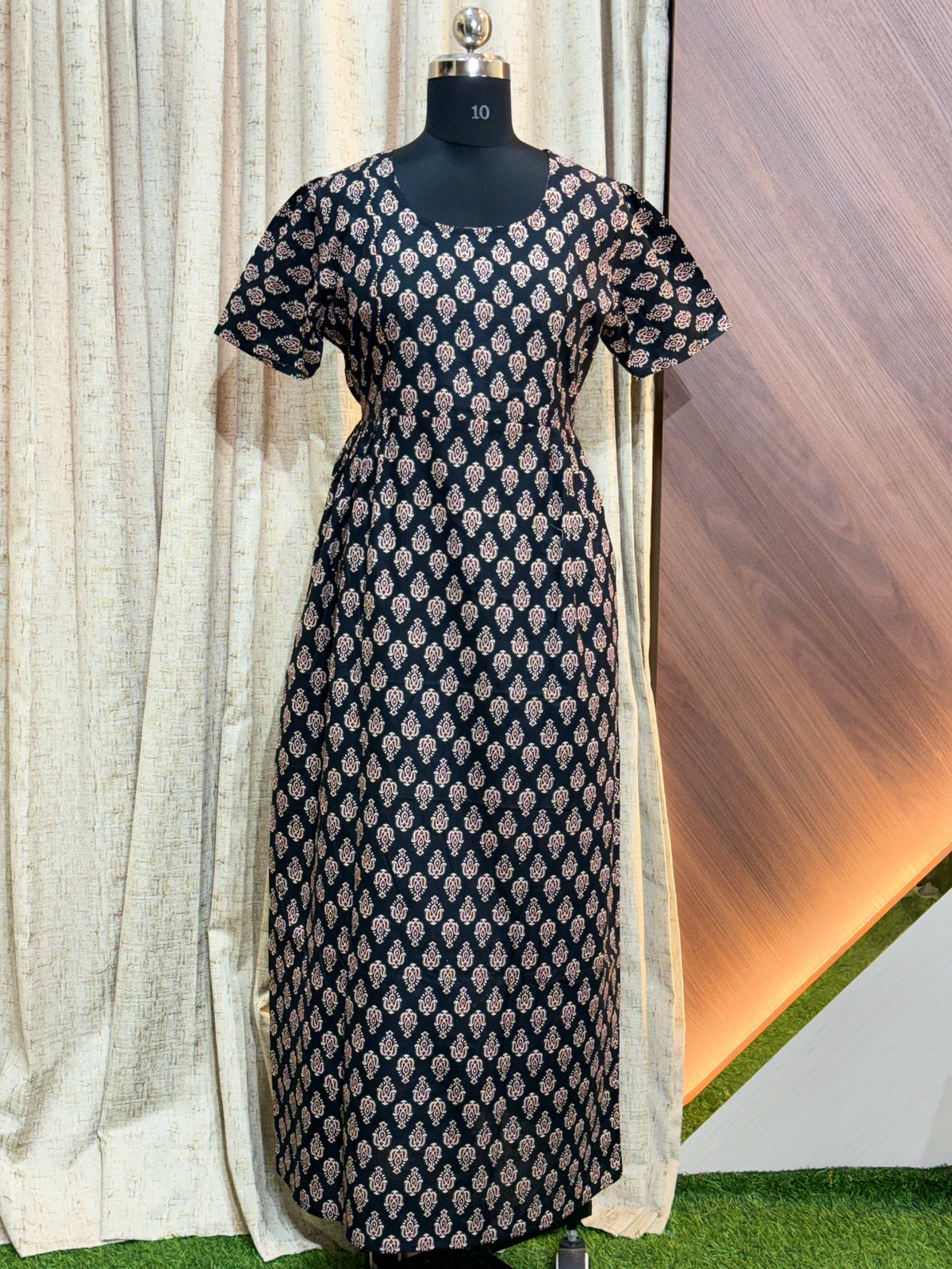 S280  - Ajrakh Frock Style Nighty