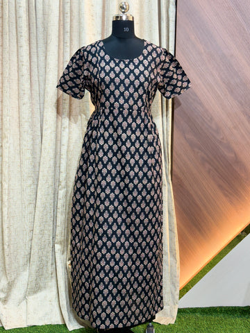 S280  - Ajrakh Frock Style Nighty