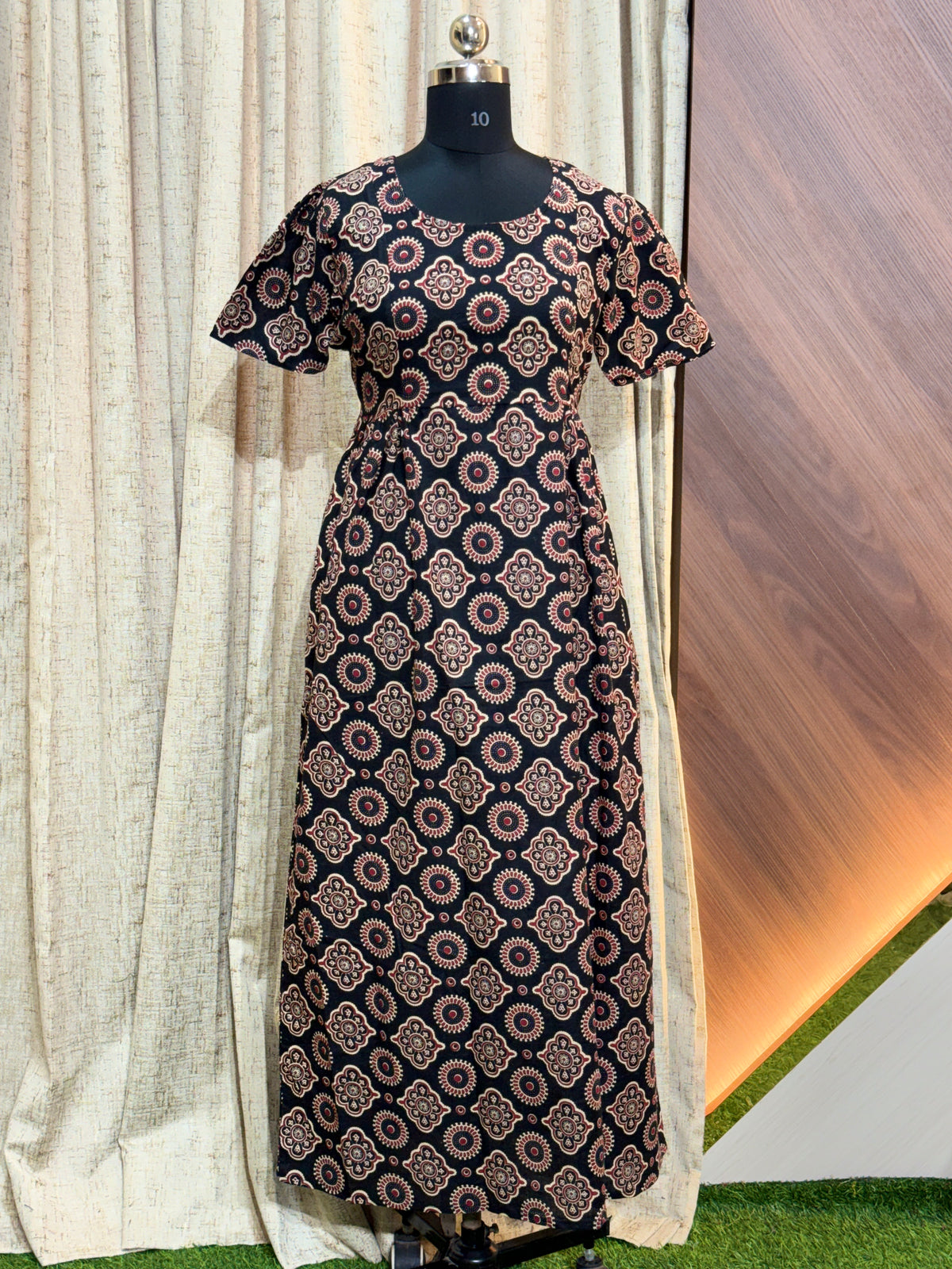 S285 - Ajrakh Frock Style Nighty