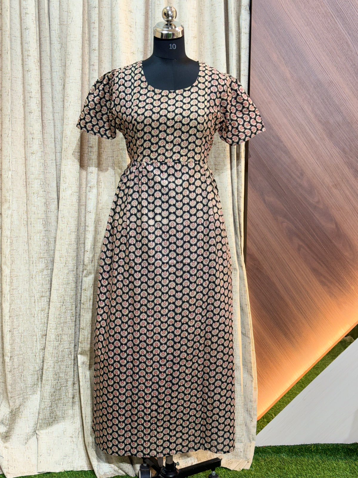 S289 - Ajrakh Frock Style Nighty