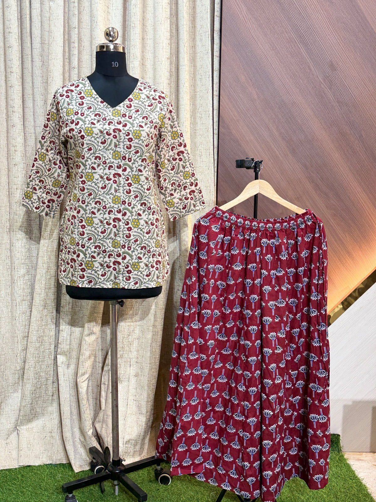 S295 - Elephant Palazzo with Short Kurti