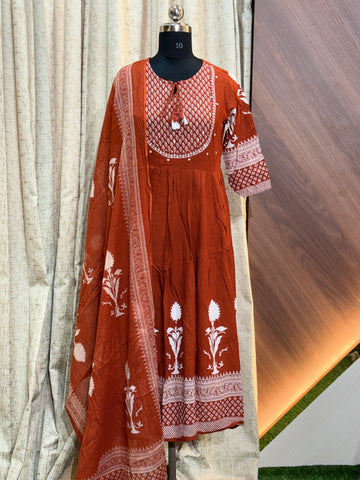 S348 -  Anarkali kurtis with duppatta