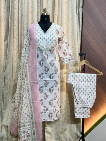 9974  - Kurti with Pant and Dupatta