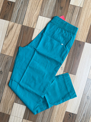 A338 - Cotton Lycra pants ( Rama green )