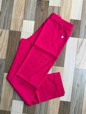 A339 - Cotton Lycra pants (Pink )