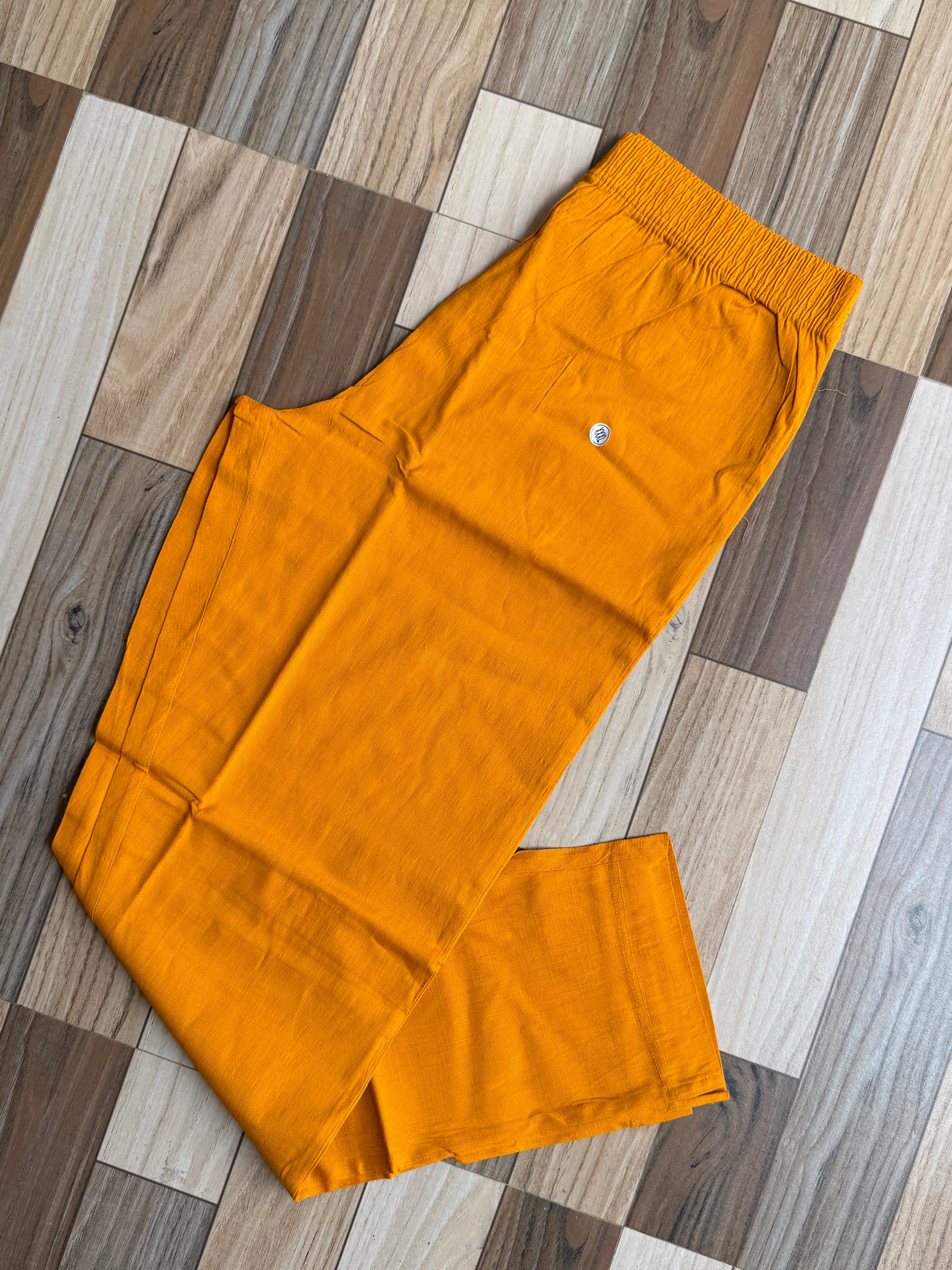 A340 - Cotton Lycra pants (Golden Yellow )