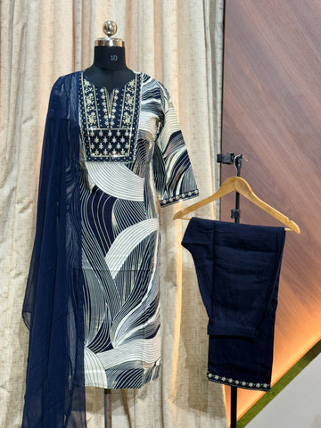 A488 - Ryon Kurti with Pant and Dupatta