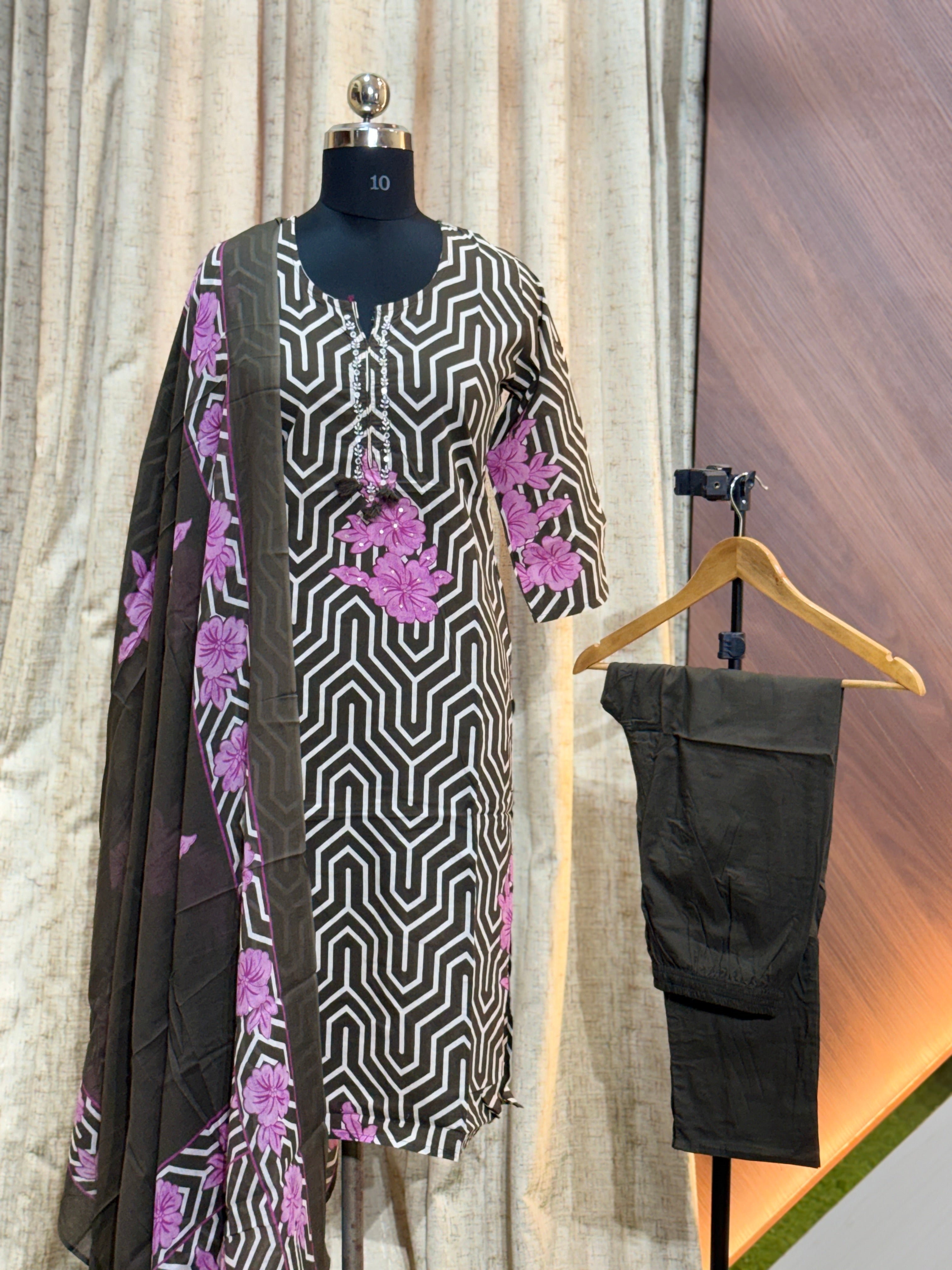A483 - Cotton Kurti with Pant and Dupatta