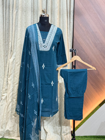 A628  - Kurti with Pant and Dupatta