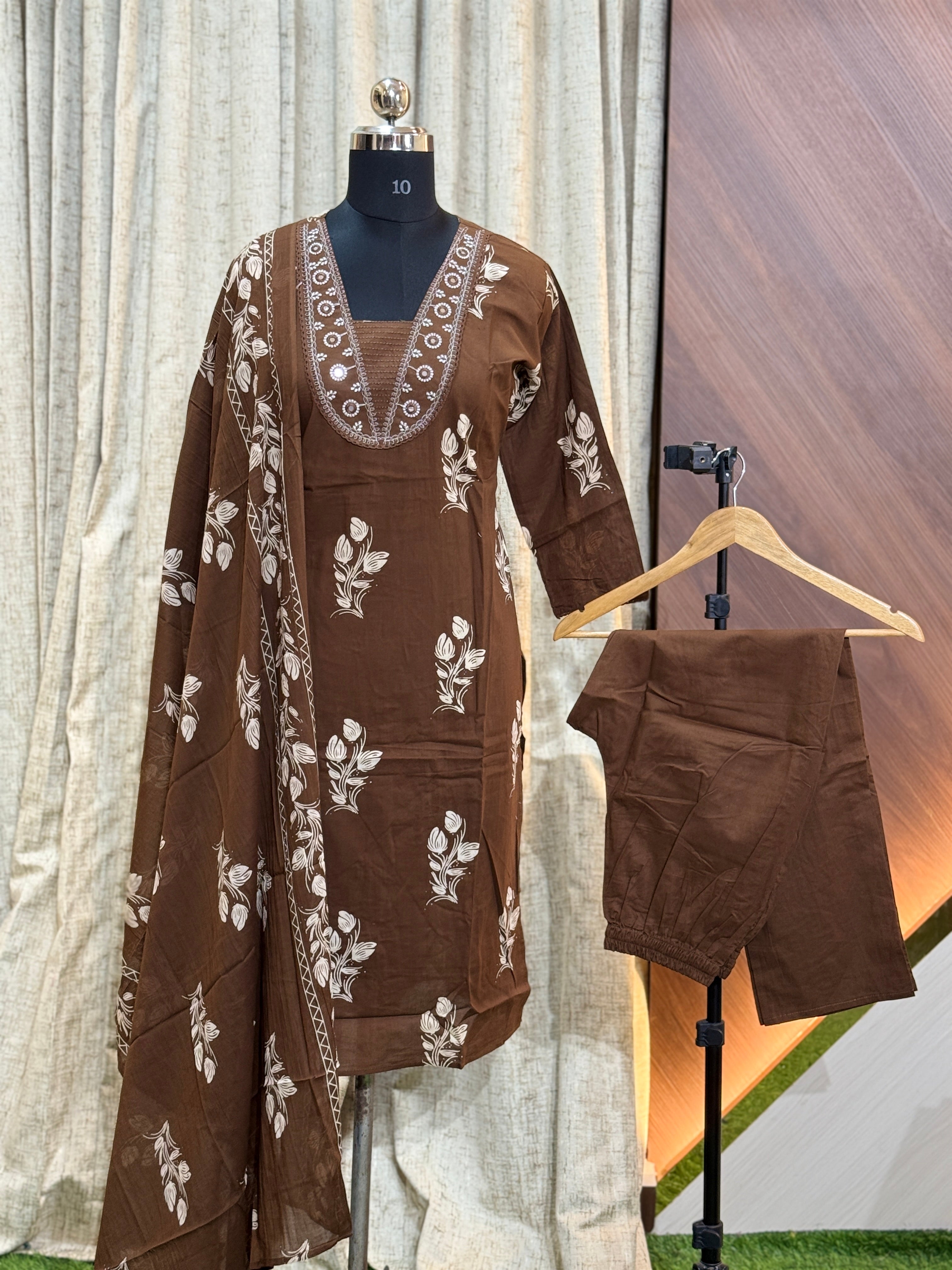 A635  - Kurti with Pant and Dupatta