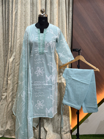 A642  - Kurti with Pant and Dupatta