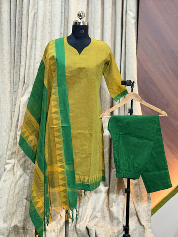 A648  - Kurti with pant and Duppatta ( Mangalagiri )