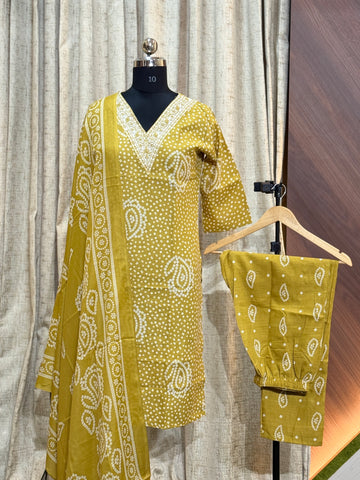 A682 - Cotton 3pc Kurta Set
