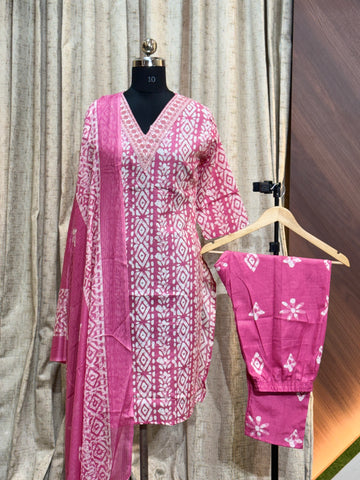 A689 - Cotton 3pc Kurta Set