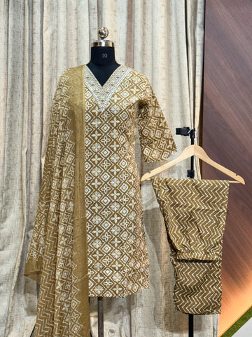 A692 - Cotton 3pc Kurta Set