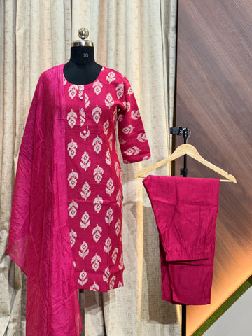 A708 - Kurti with Pant and Dupatta 3PCS