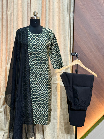 A697 - Kurti with Pant and Dupatta 3PCS