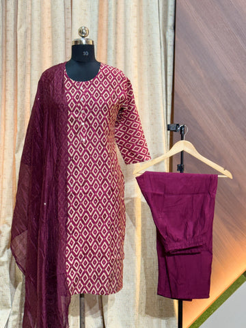 A699 - Kurti with Pant and Dupatta 3PCS