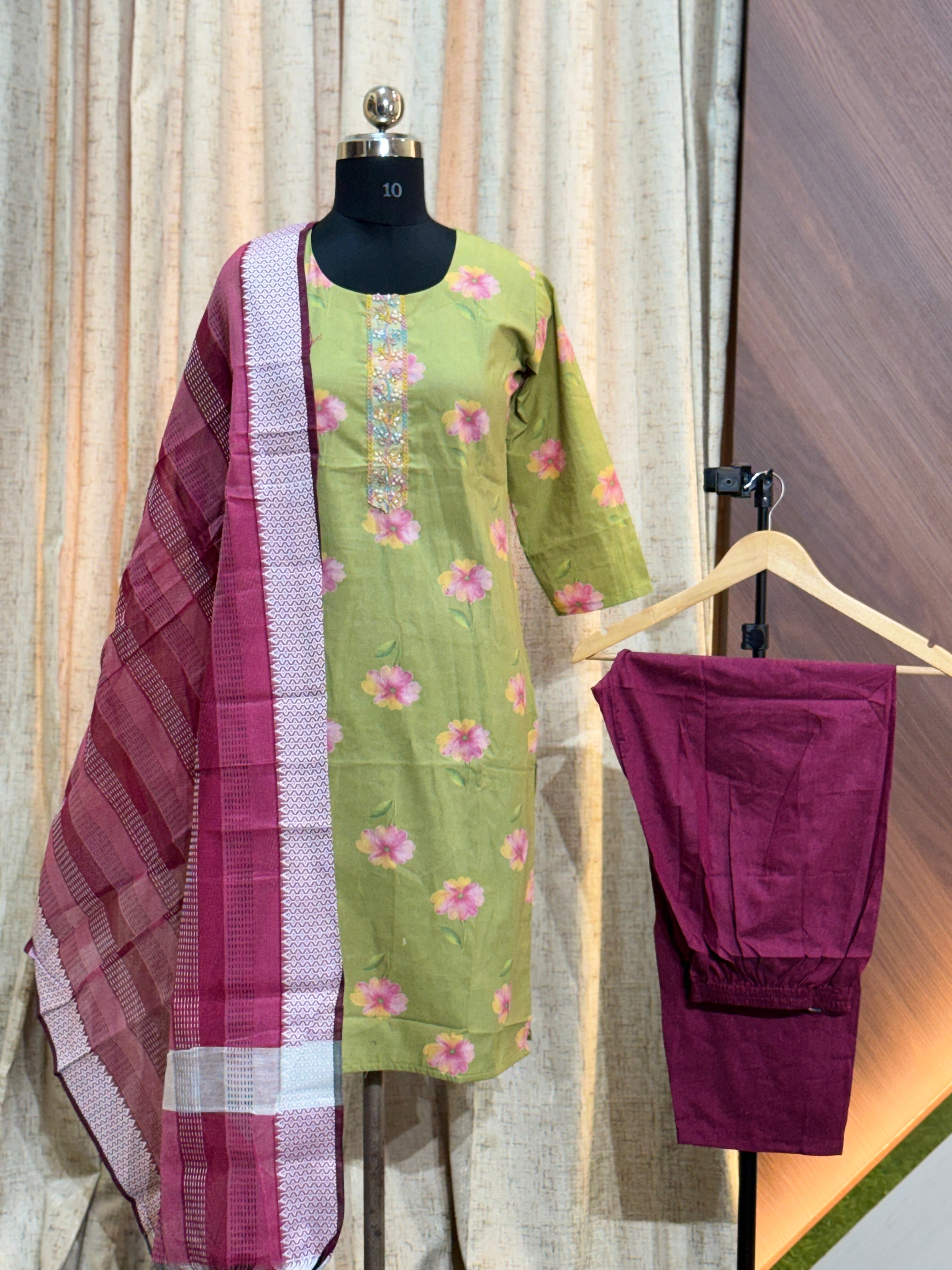 A728 - Cotton 3pc Kurta Set