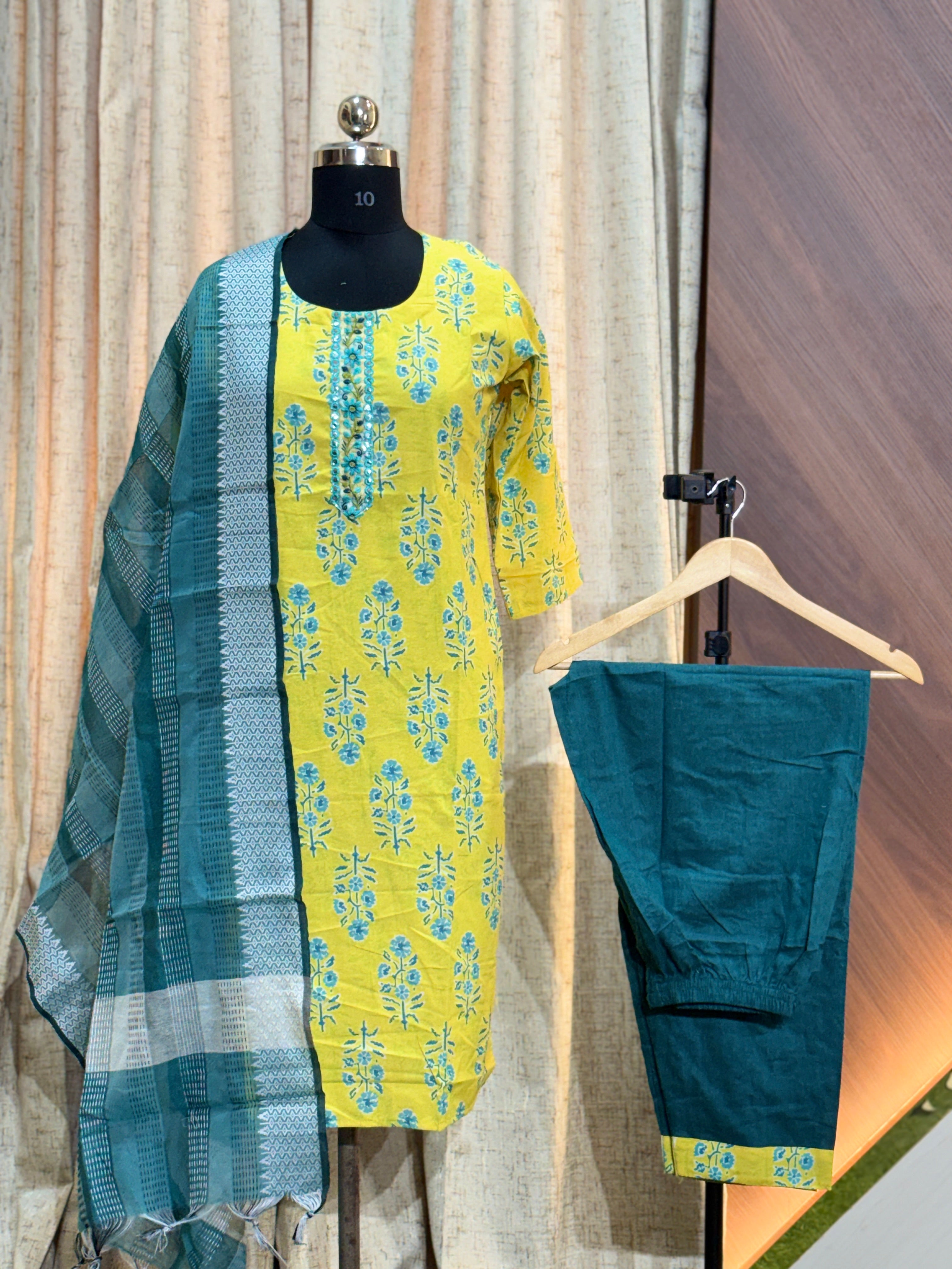 A730 - Cotton 3pc Kurta Set