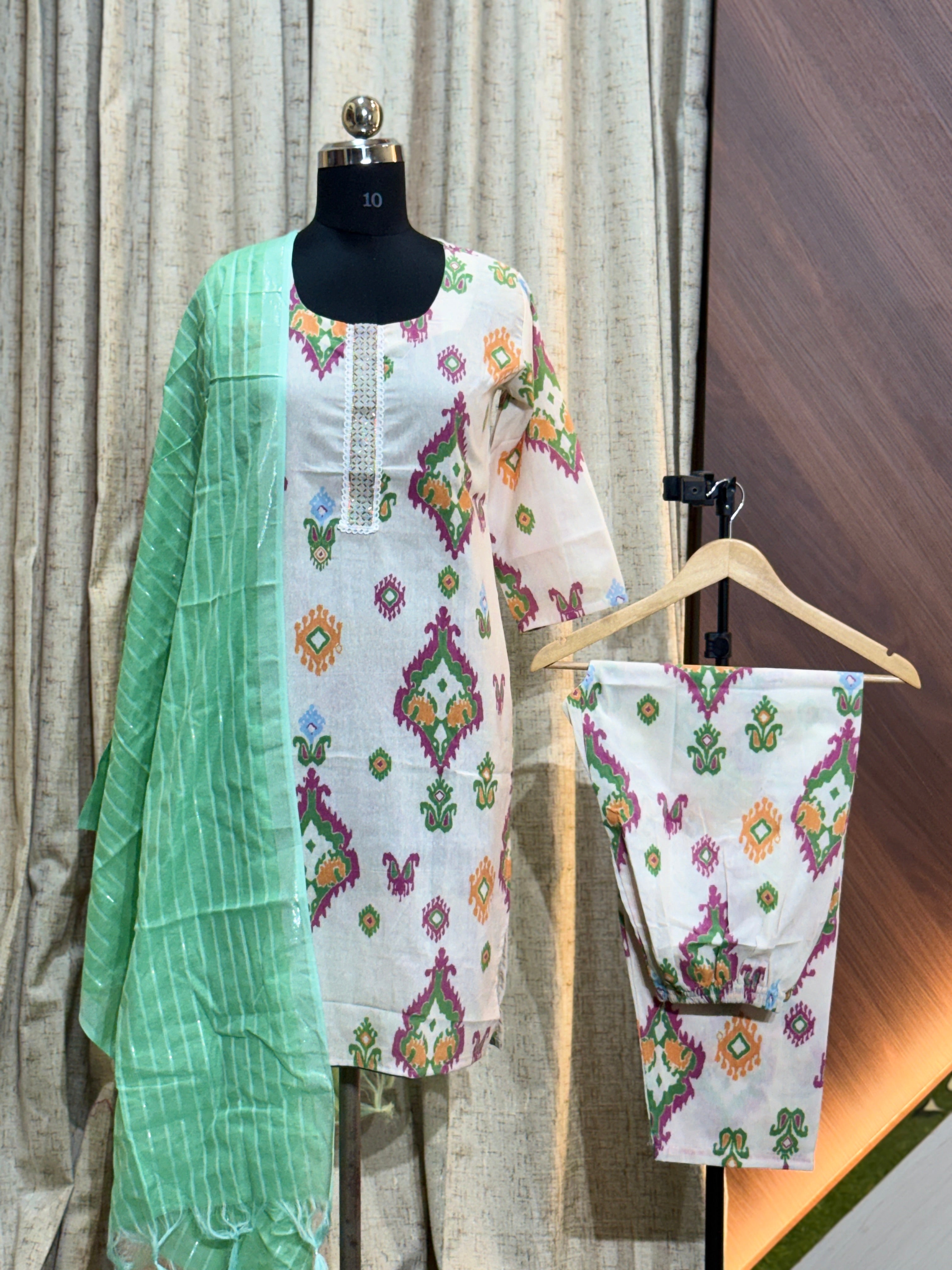 A727 - Cotton 3pc Kurta Set