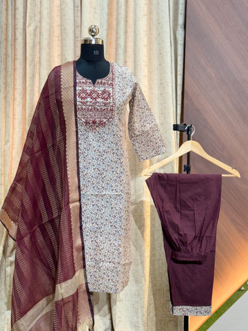 A725 - Cotton 3pc Kurta Set