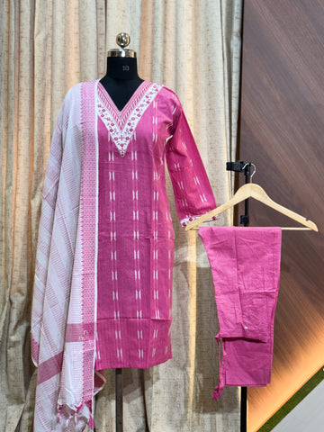A726 - Cotton 3pc Kurta Set