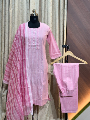 A719 - Cotton 3pc Kurta Set
