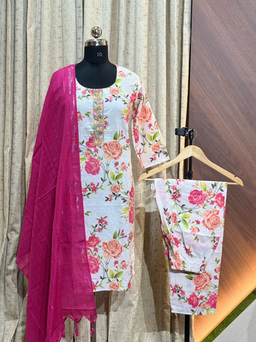 A716 - Cotton 3pc Kurta Set