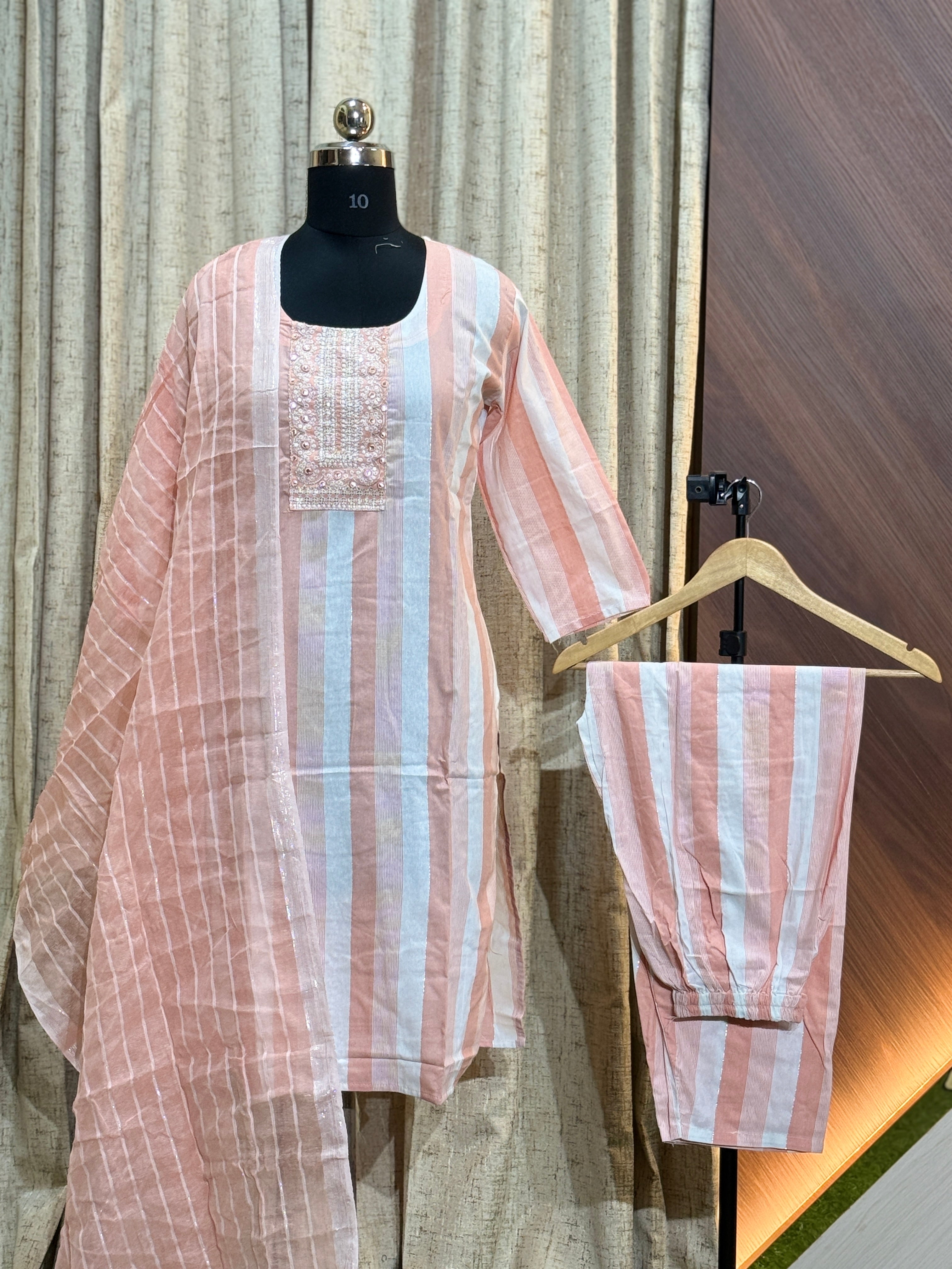 A714 - Cotton 3pc Kurta Set
