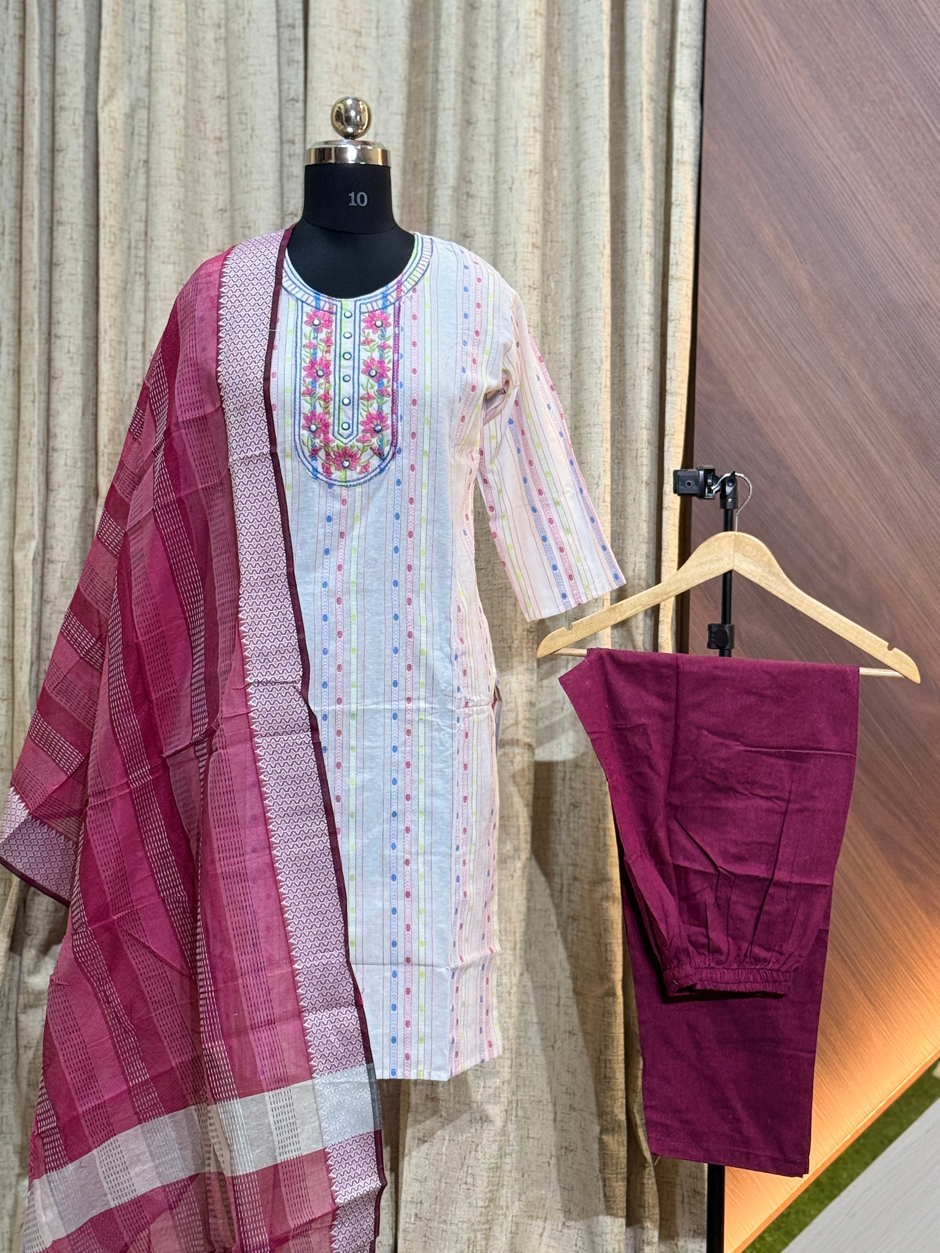 A715 - Cotton 3pc Kurta Set