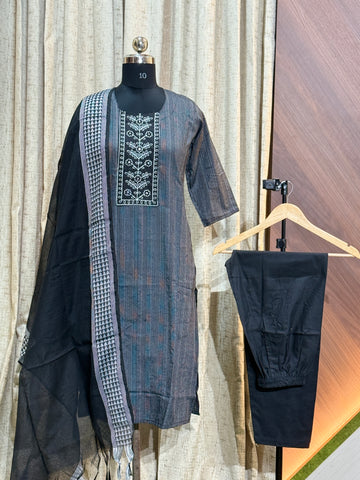 A713 - Cotton 3pc Kurta Set
