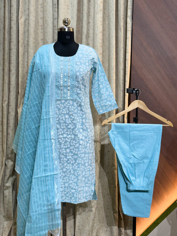 A712 - Cotton 3pc Kurta Set
