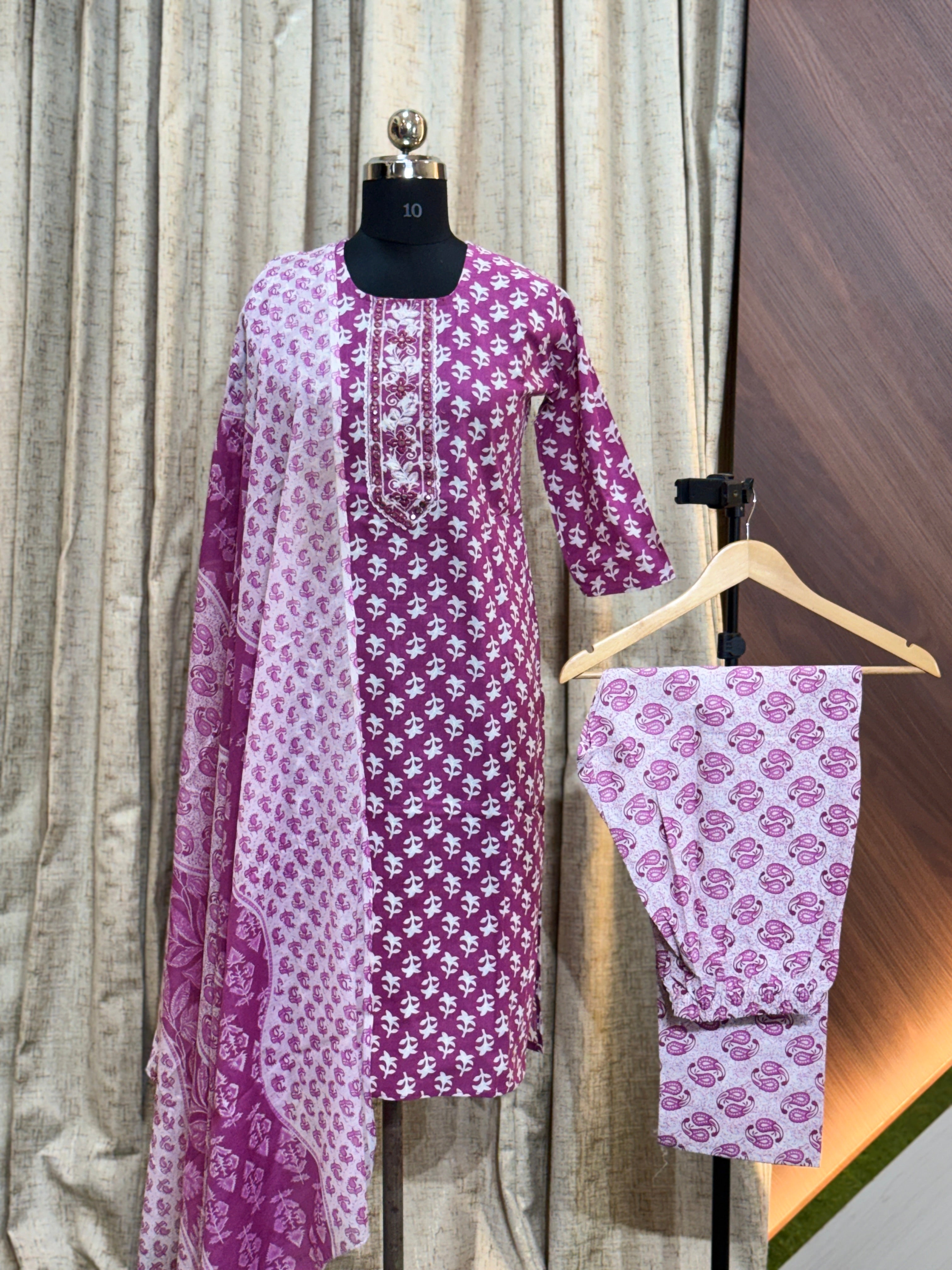 A738 - Cotton 3pc Kurta Set