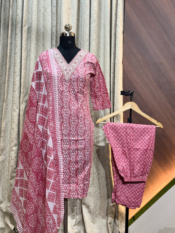 A766 - Cotton 3pc Kurta Set