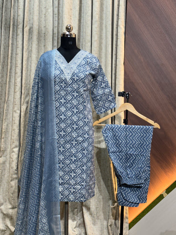 A761 - Cotton 3pc Kurta Set
