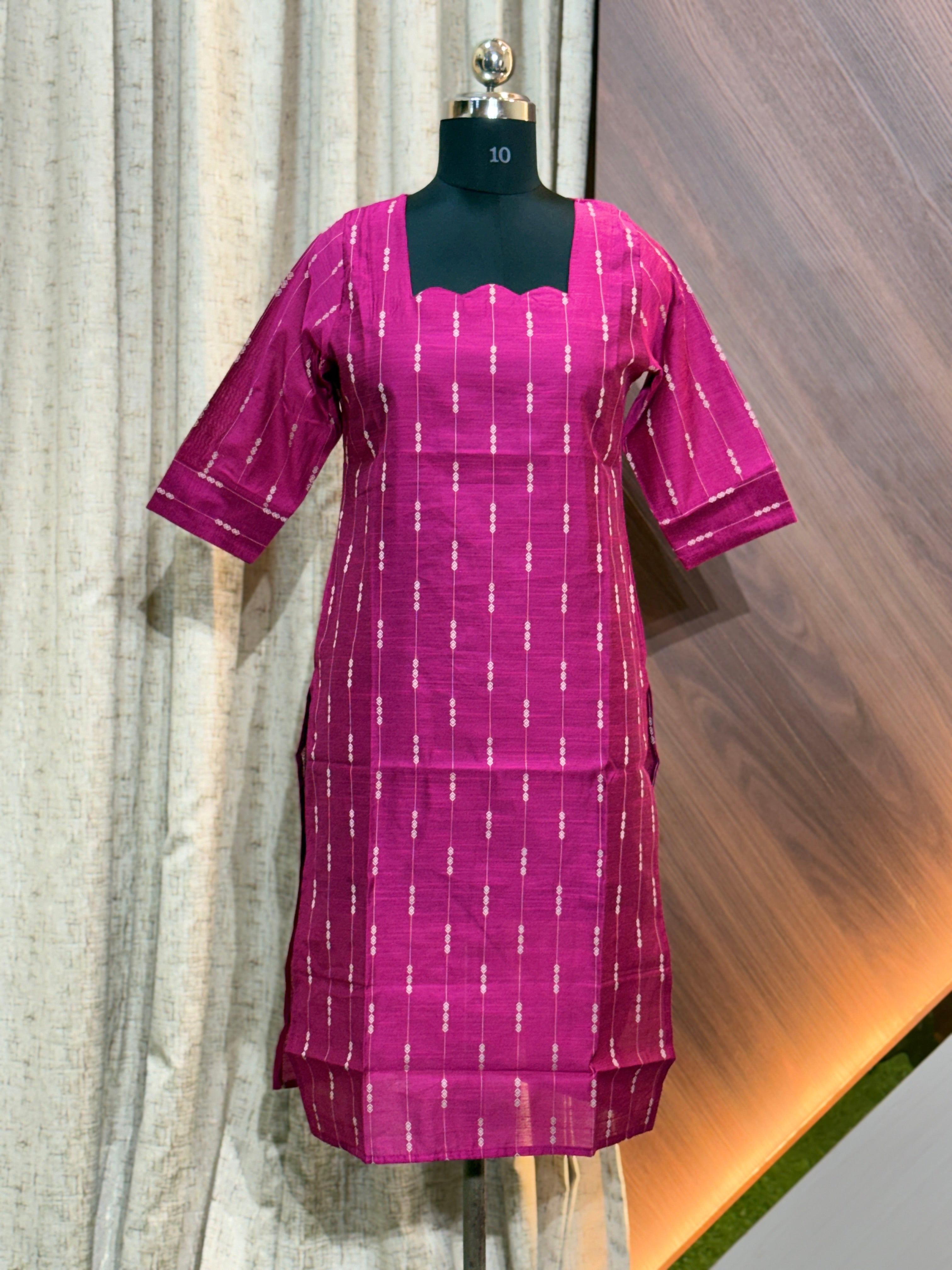 A909 - RAW SILK KURTIS